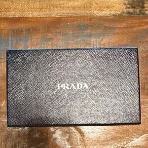 Prada Textured Black Gift Box- Dimensions: 10” long x 6” wide x 1.5” tall